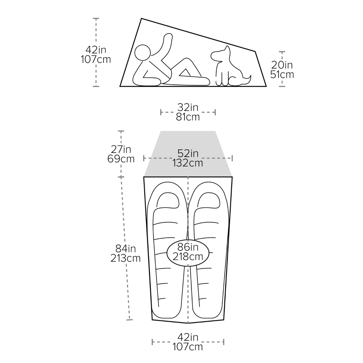 Fly Creek ul2 dimensions