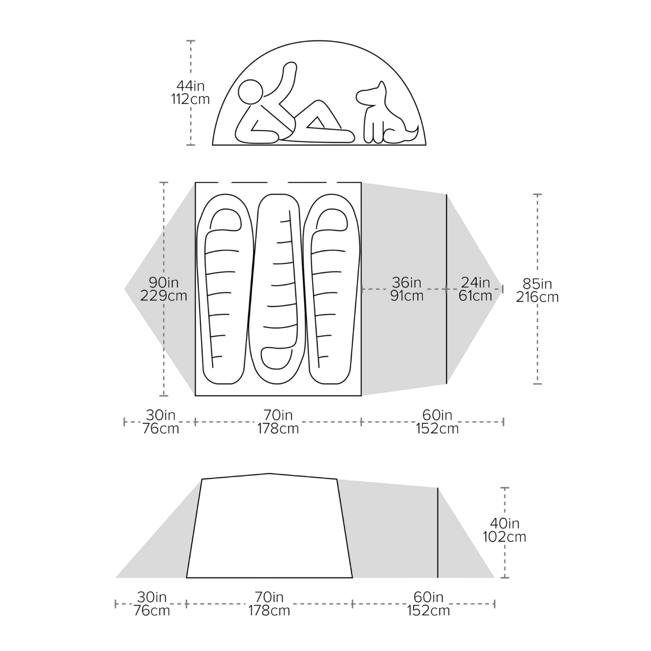 blacktail 3 hotel dimensions