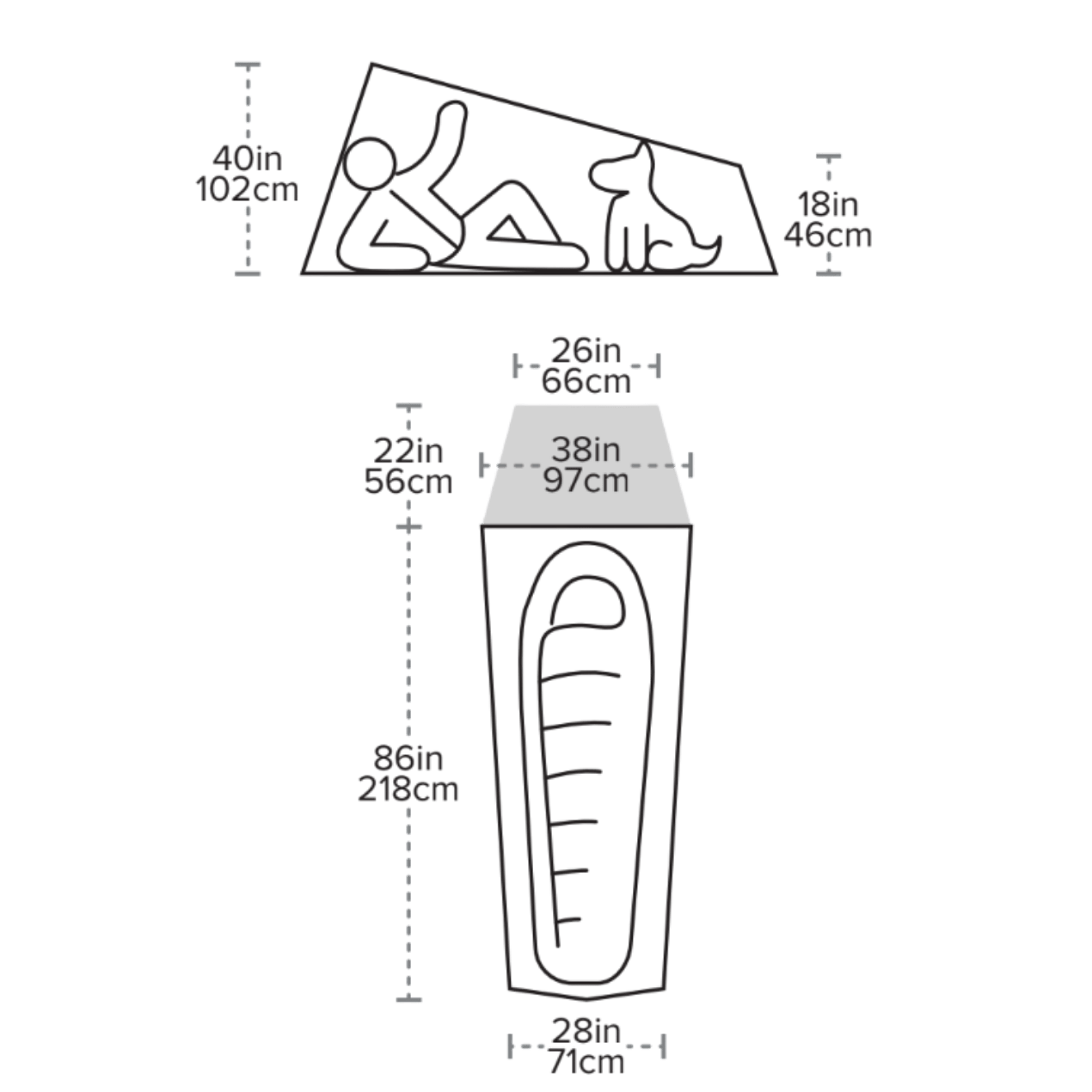 fly creek hv ul1 bikepack dimensions