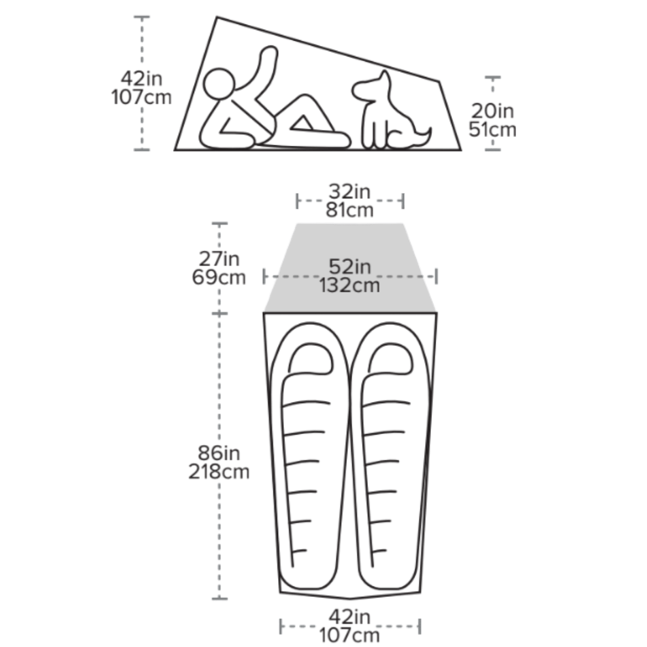 fly creek hv ul2 bikepack dimensions